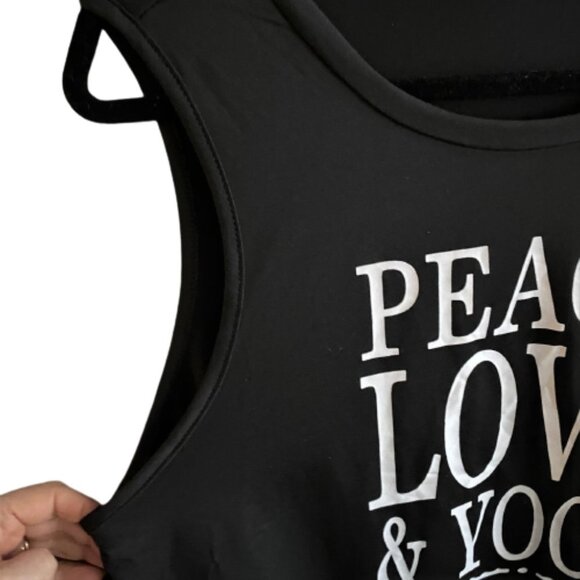 2/$30 Peace Love & Yoga graphic athletic tank top XL - Picture 4 of 7